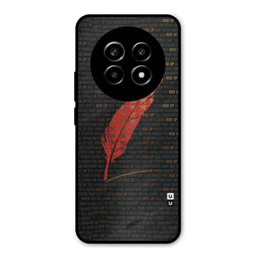 Rise Up Feather Metal Back Case for Realme 13 Pro