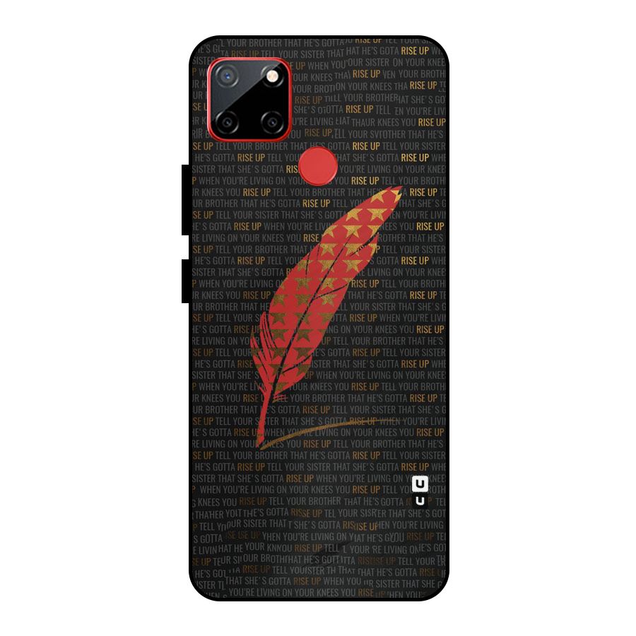 Rise Up Feather Metal Back Case for Realme C12