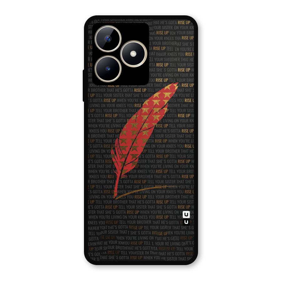 Rise Up Feather Metal Back Case for Realme C53