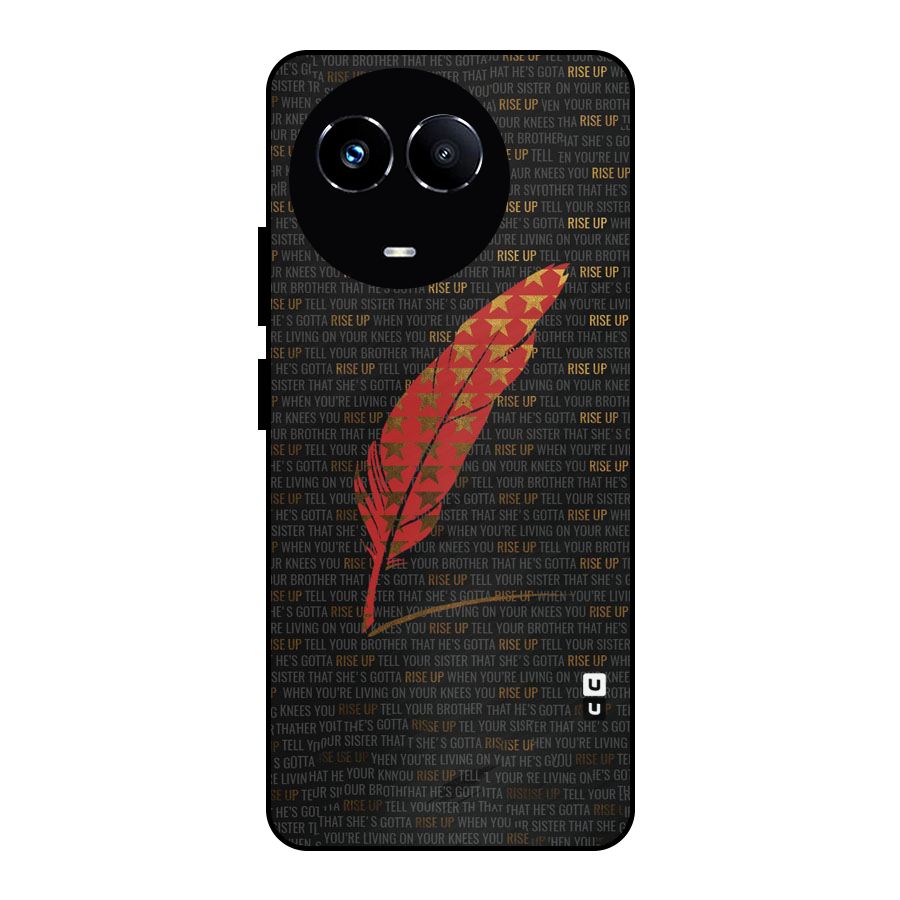 Rise Up Feather Metal Back Case for Realme Narzo 60X