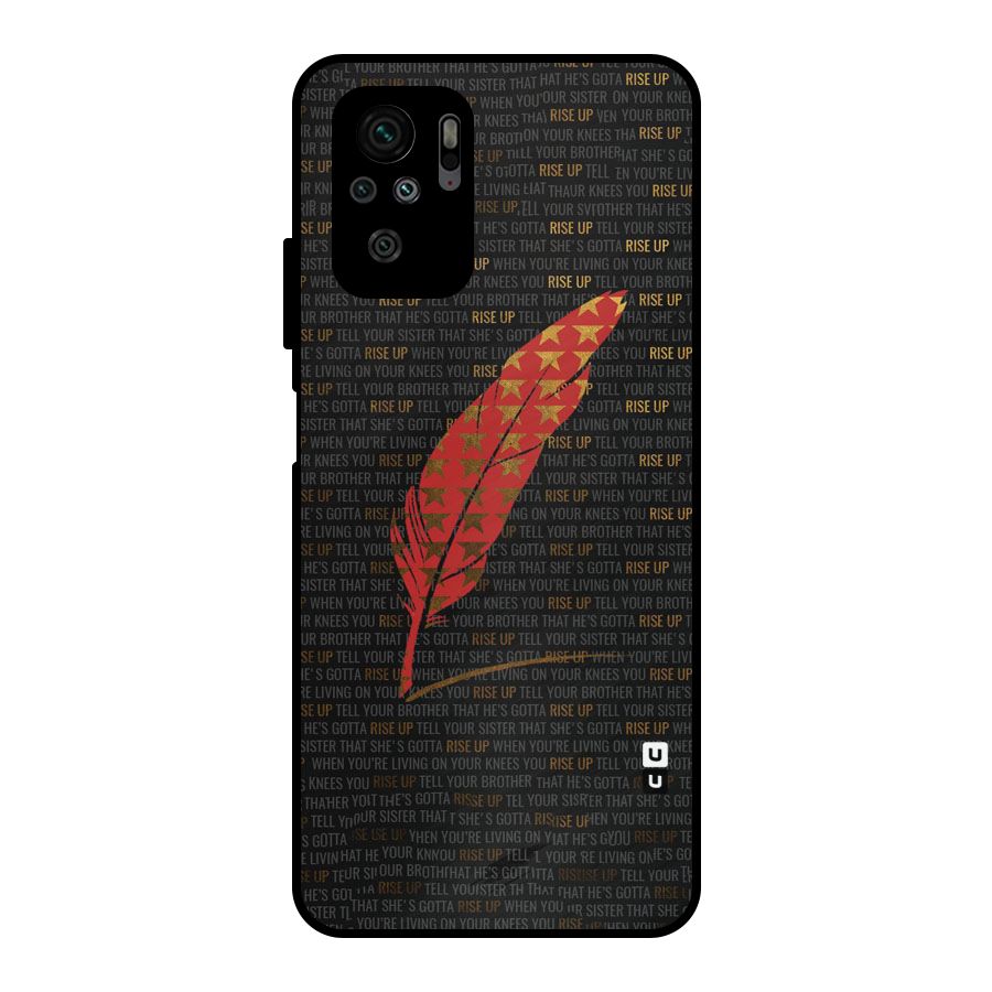 Rise Up Feather Metal Back Case for Redmi Note 10S