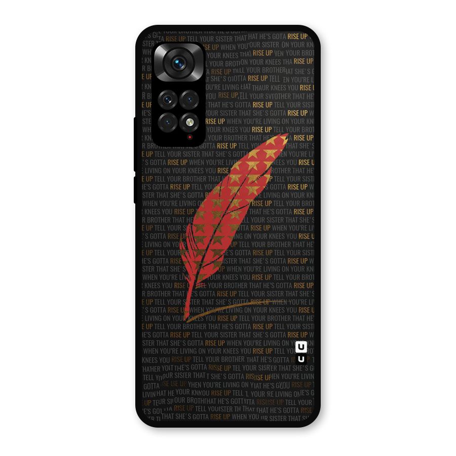 Rise Up Feather Metal Back Case for Redmi Note 11s