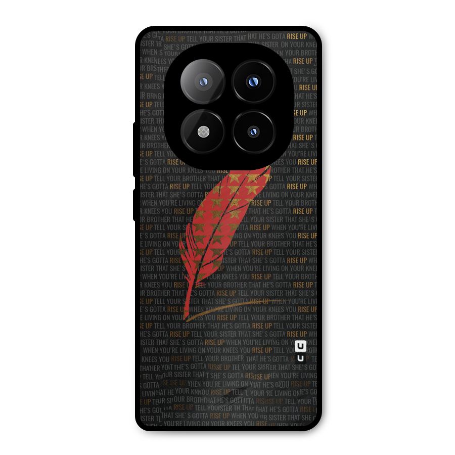 Rise Up Feather Metal Back Case for Redmi Note 14 Pro Plus 5G