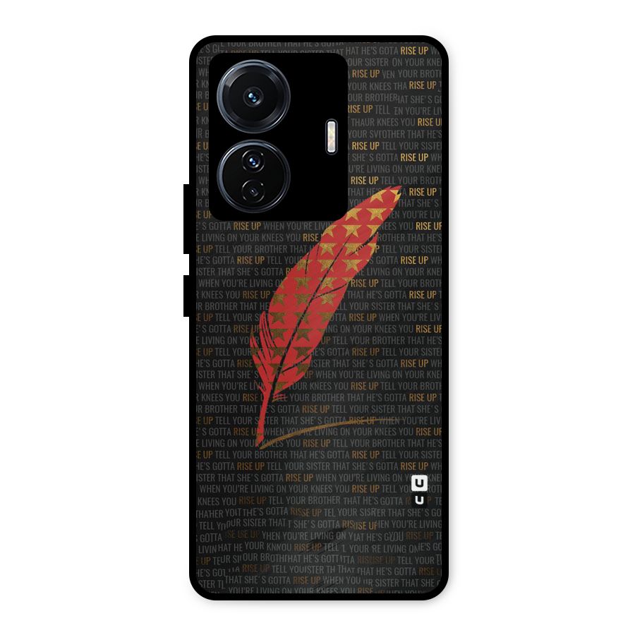 Rise Up Feather Metal Back Case for Vivo T1 Pro