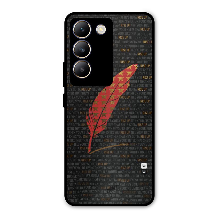 Rise Up Feather Metal Back Case for Vivo T3 5G