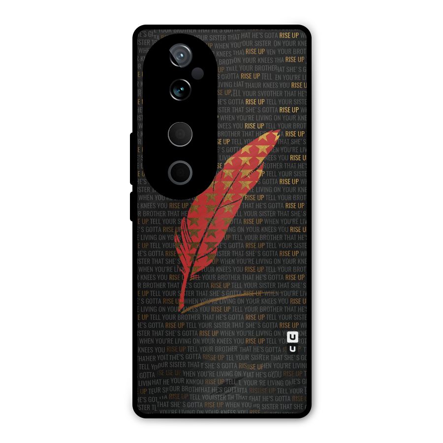 Rise Up Feather Metal Back Case for Vivo T3 Ultra