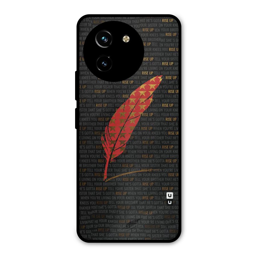 Rise Up Feather Metal Back Case for Vivo T3x