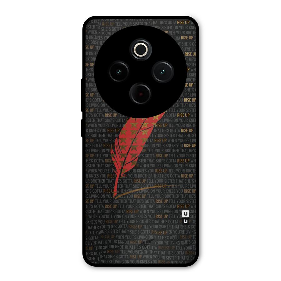 Rise Up Feather Metal Back Case for Vivo T4