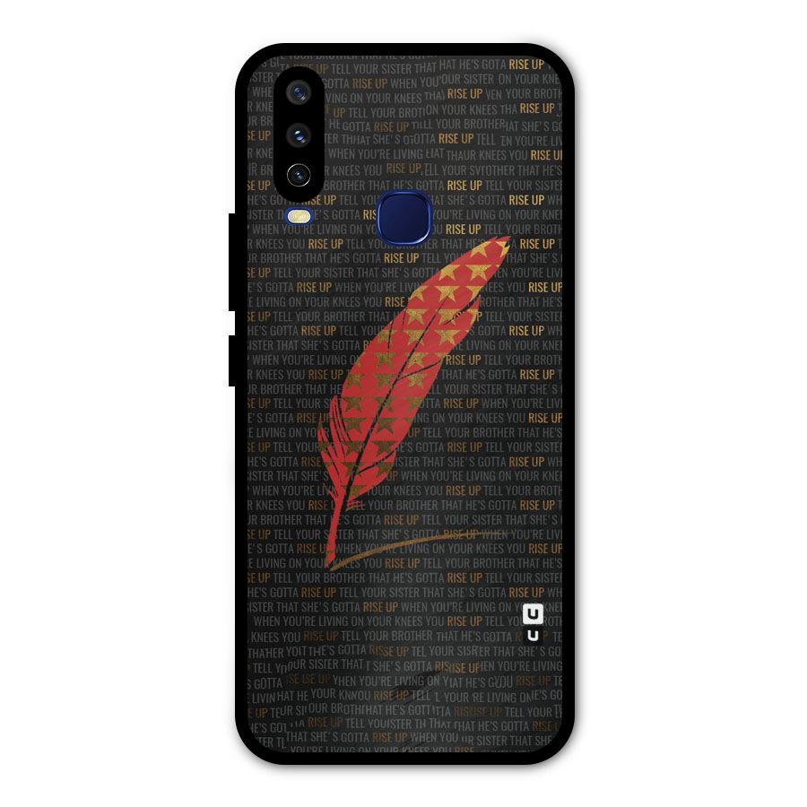 Rise Up Feather Metal Back Case for Vivo V17