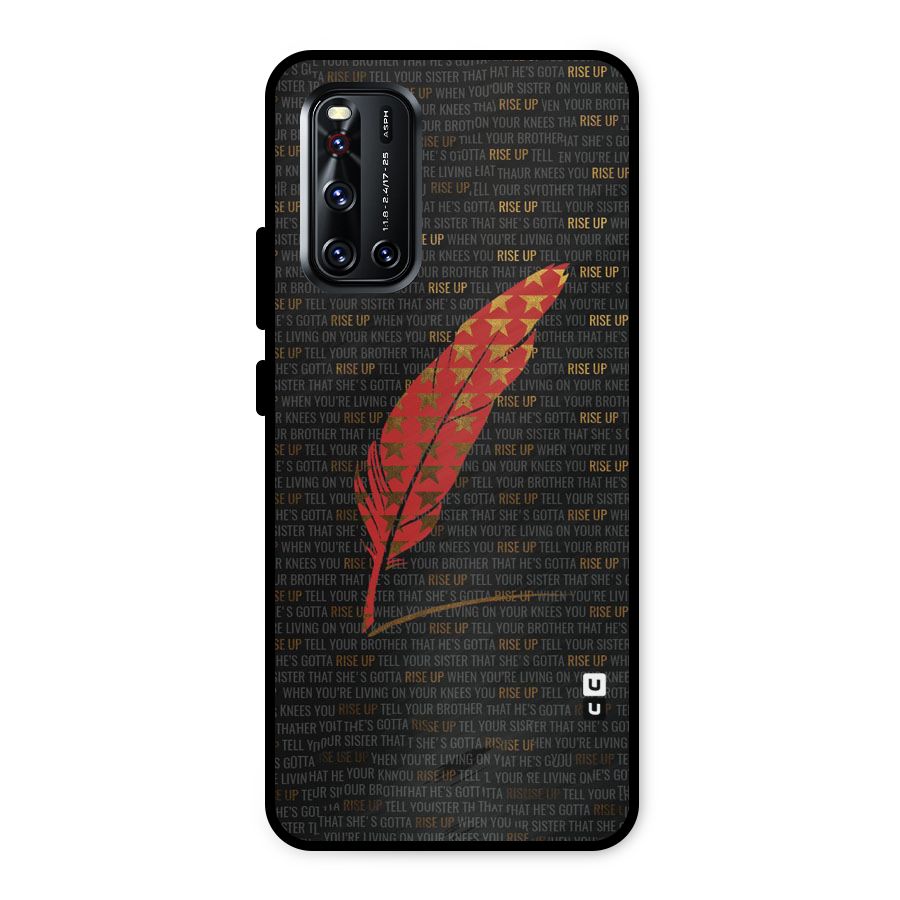 Rise Up Feather Metal Back Case for Vivo V19