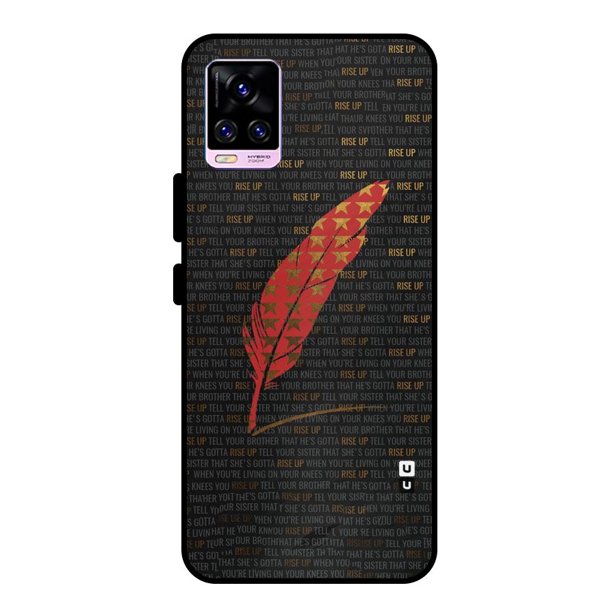 Rise Up Feather Metal Back Case for Vivo V20 Pro