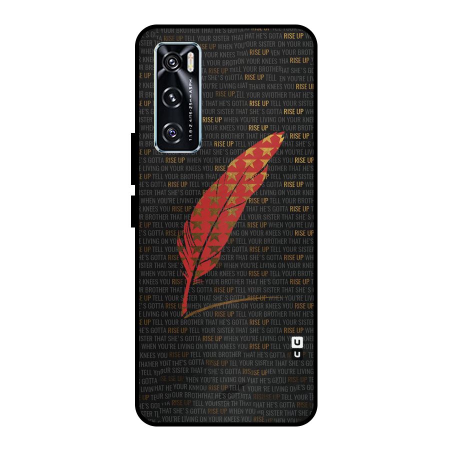 Rise Up Feather Metal Back Case for Vivo V20 SE