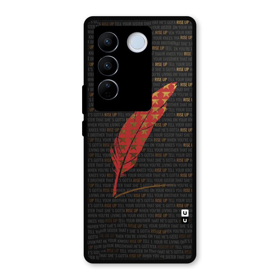 Rise Up Feather Metal Back Case for Vivo V27