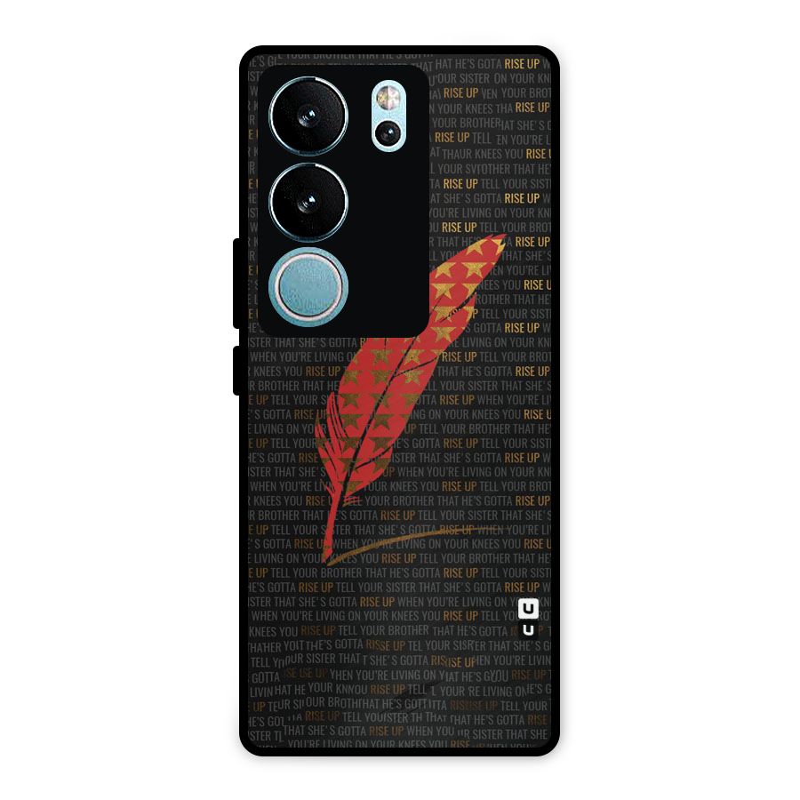Rise Up Feather Metal Back Case for Vivo V29