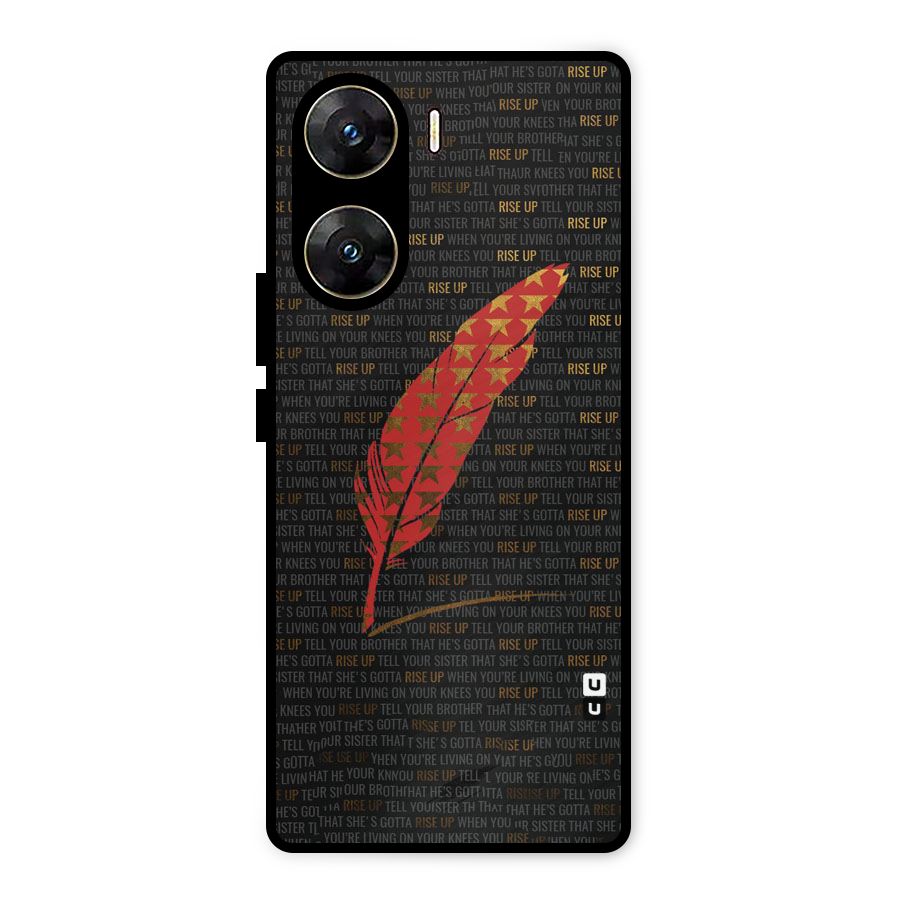 Rise Up Feather Metal Back Case for Vivo V29e