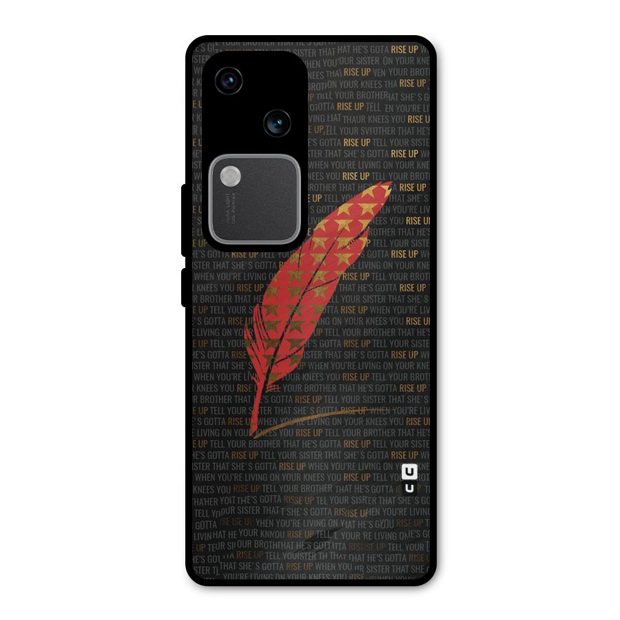 Rise Up Feather Metal Back Case for Vivo V30