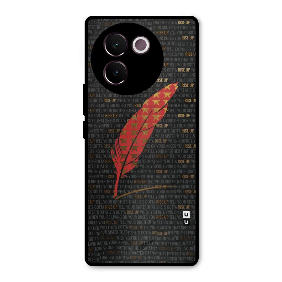 Rise Up Feather Metal Back Case for Vivo V30e