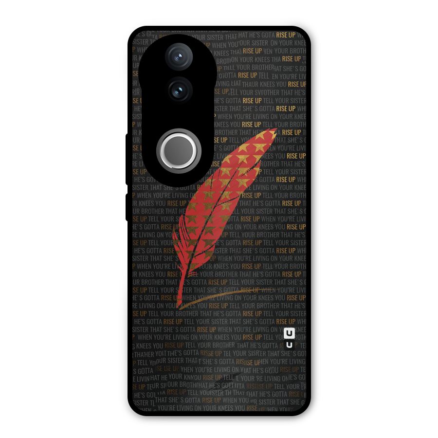Rise Up Feather Metal Back Case for Vivo V50e