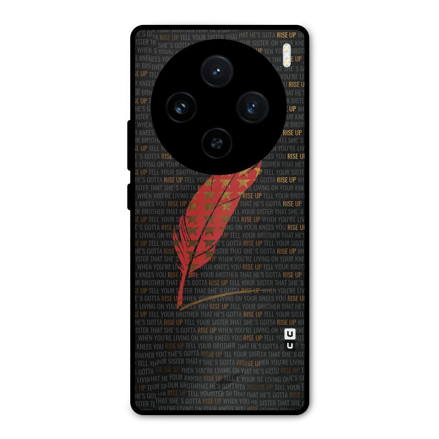 Rise Up Feather Metal Back Case for Vivo X100