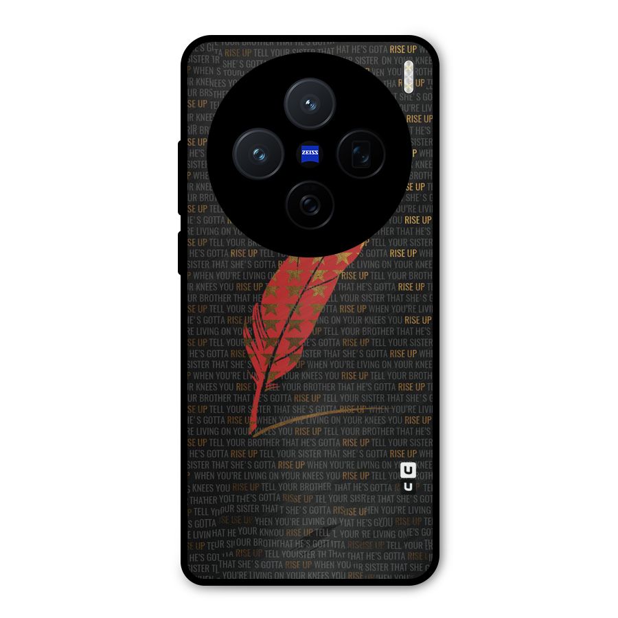 Rise Up Feather Metal Back Case for Vivo X200