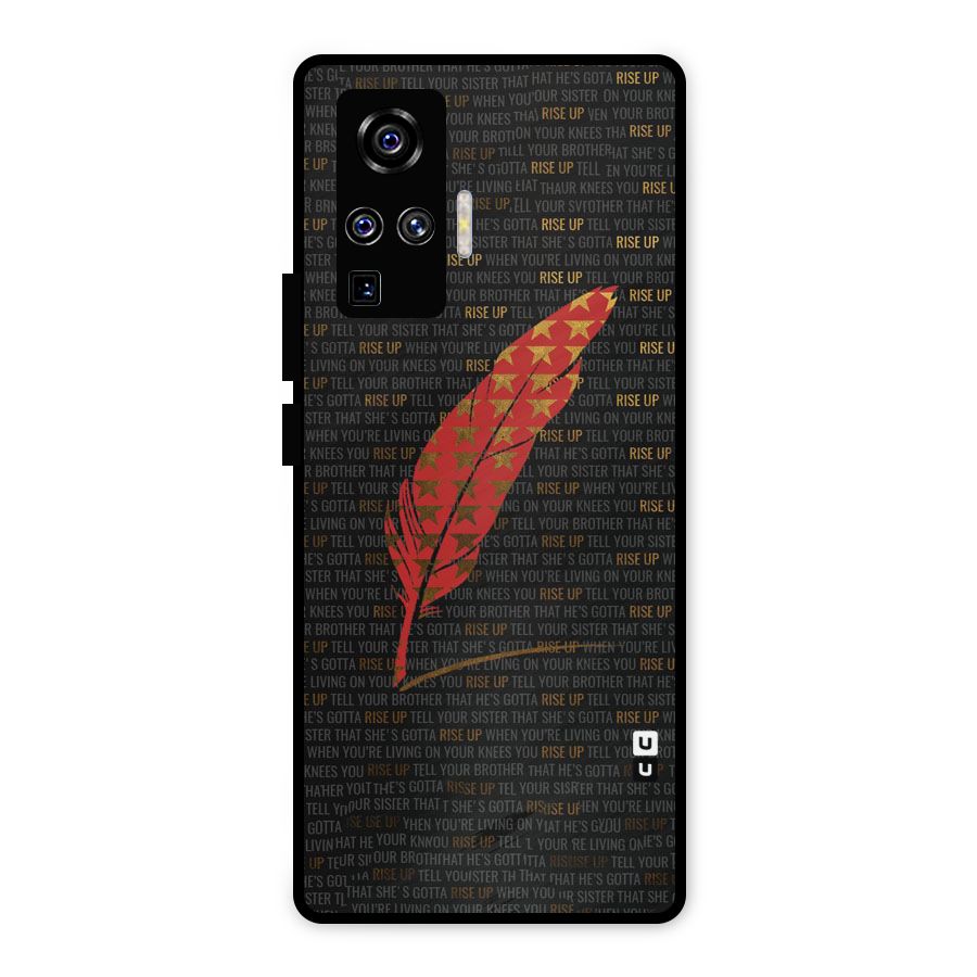 Rise Up Feather Metal Back Case for Vivo X50 Pro