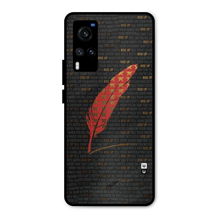 Rise Up Feather Metal Back Case for Vivo X60