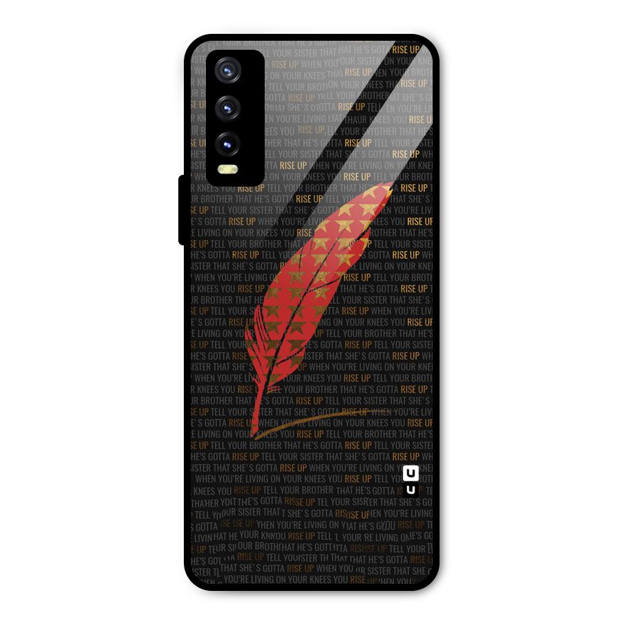 Rise Up Feather Metal Back Case for Vivo Y20