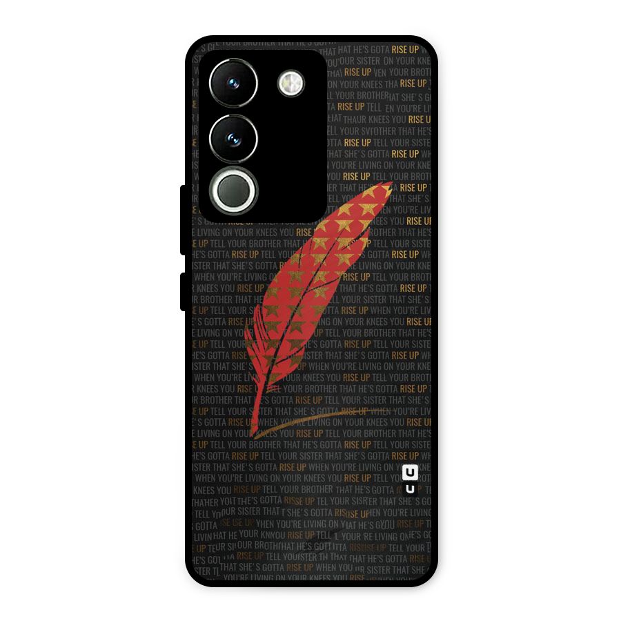 Rise Up Feather Metal Back Case for Vivo Y200