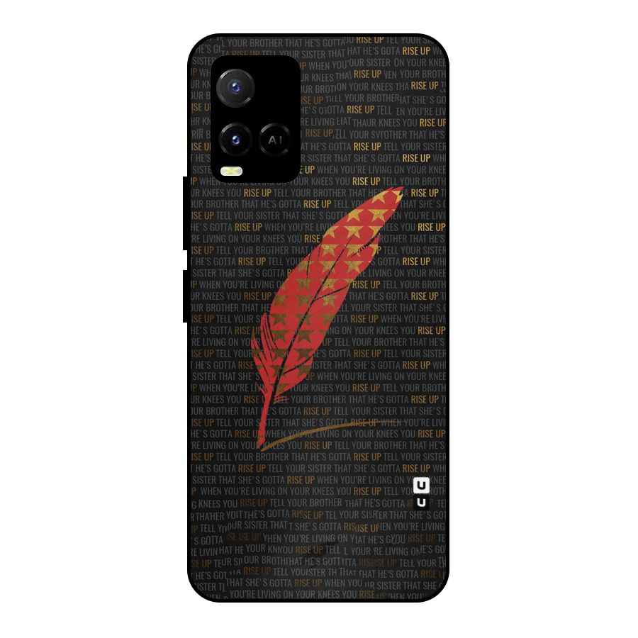 Rise Up Feather Metal Back Case for Vivo Y21T