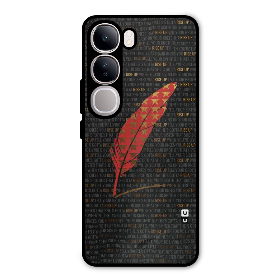 Rise Up Feather Metal Back Case for Vivo Y300