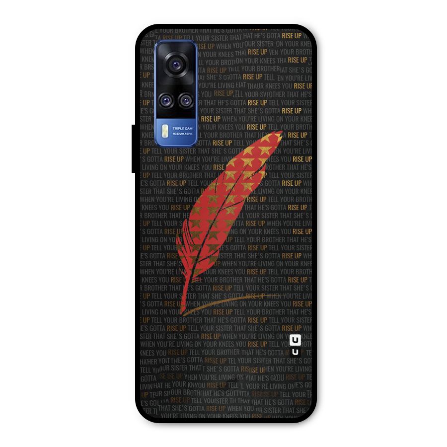 Rise Up Feather Metal Back Case for Vivo Y31
