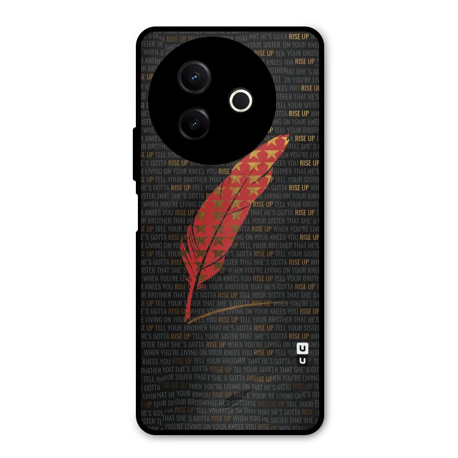 Rise Up Feather Metal Back Case for Vivo Y39