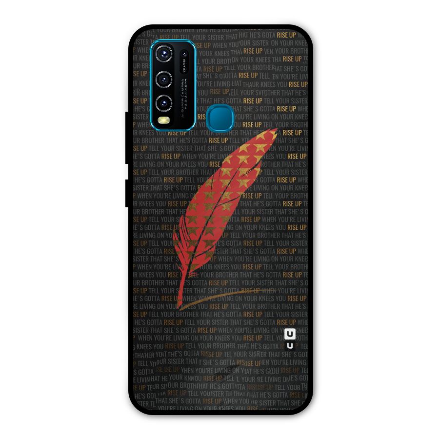 Rise Up Feather Metal Back Case for Vivo Y50
