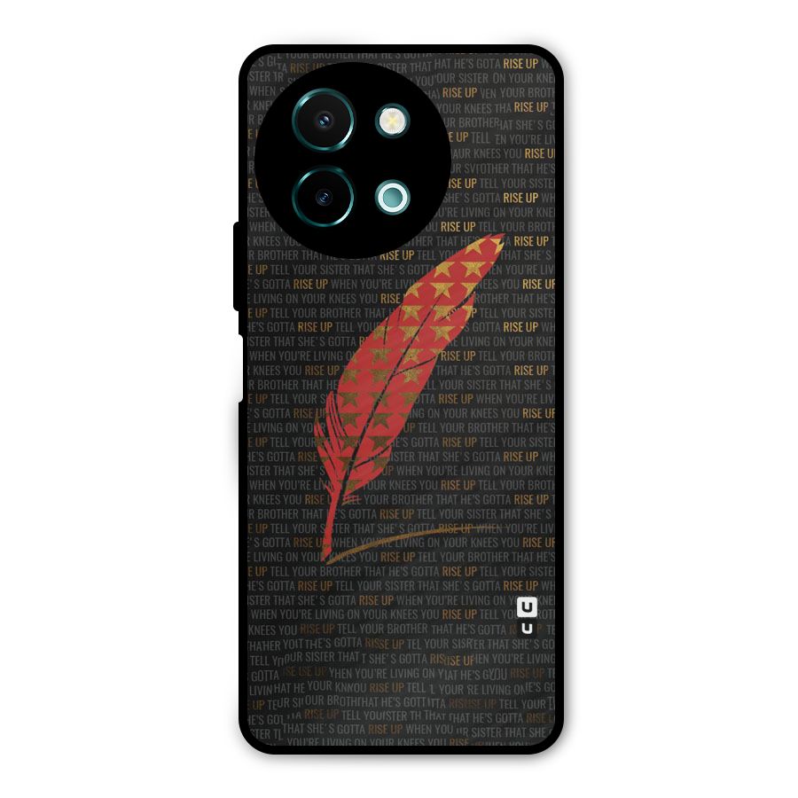 Rise Up Feather Metal Back Case for Vivo Y58