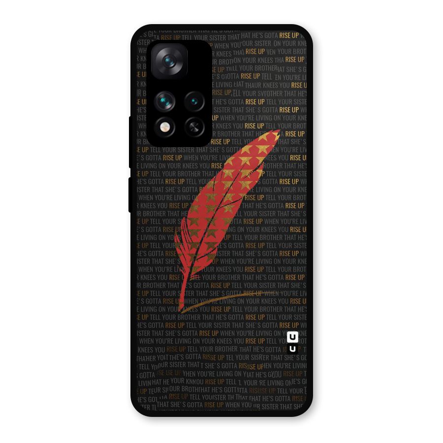 Rise Up Feather Metal Back Case for Xiaomi 11i Hypercharge 5G