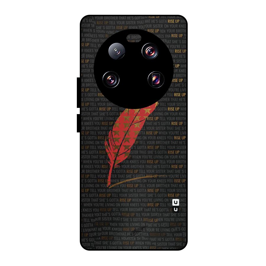 Rise Up Feather Metal Back Case for Xiaomi 13 Ultra