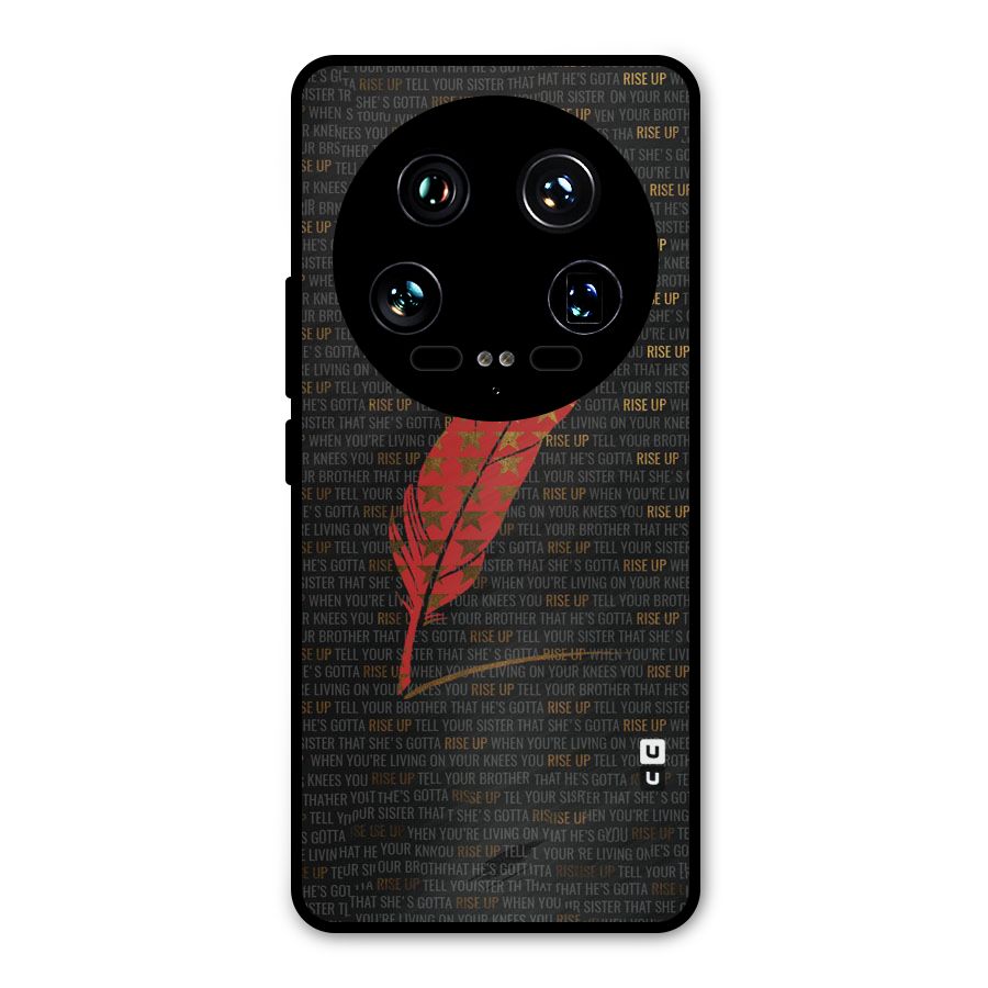 Rise Up Feather Metal Back Case for Xiaomi 14 Ultra
