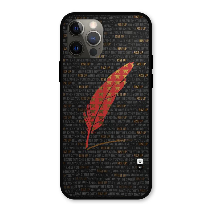 Rise Up Feather Metal Back Case for iPhone 12 Pro