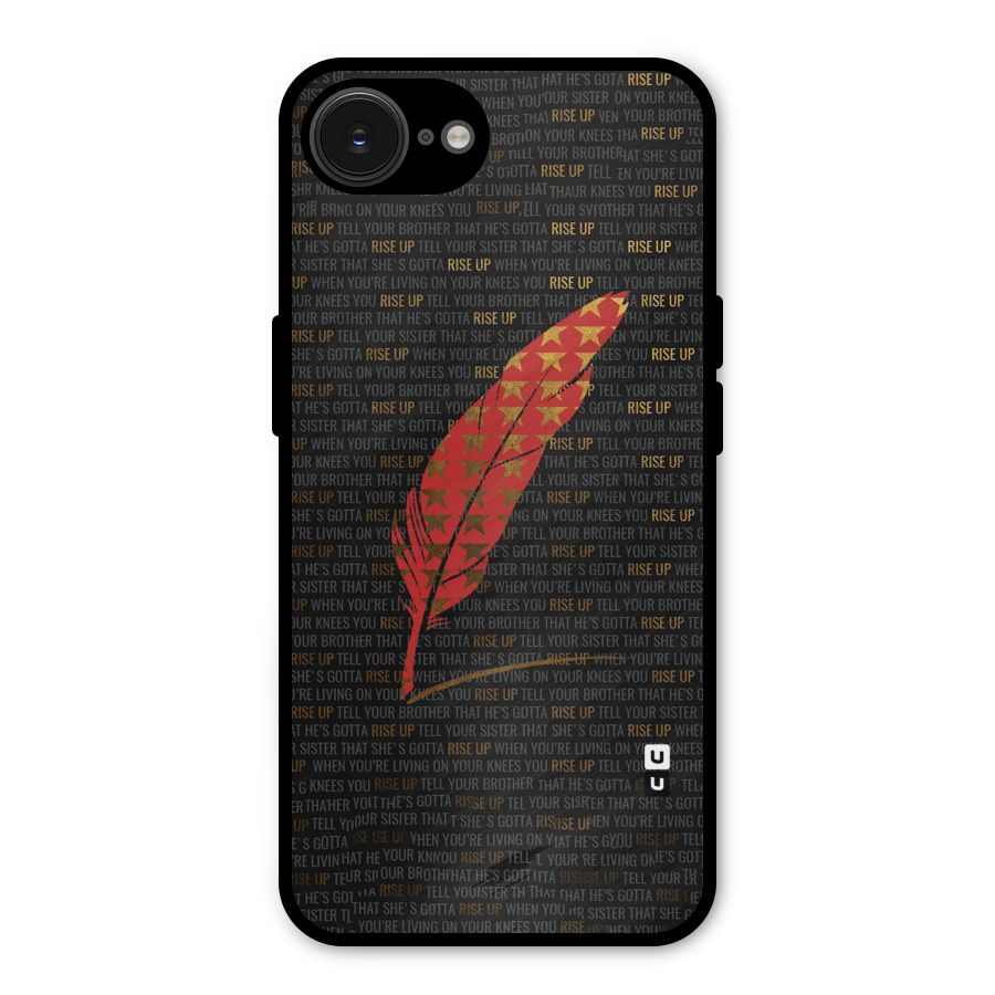 Rise Up Feather Metal Back Case for iPhone 16e