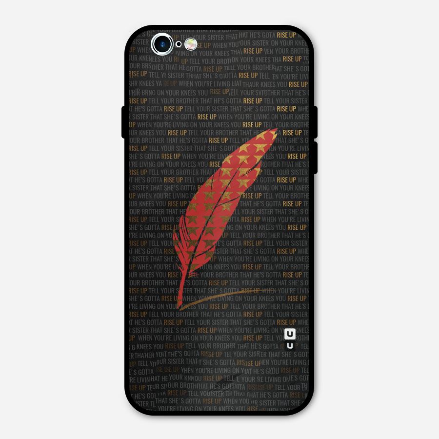 Rise Up Feather Metal Back Case for iPhone 6 6s