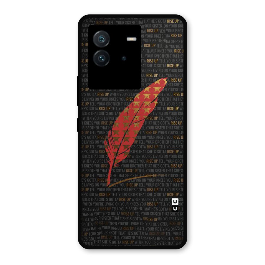 Rise Up Feather Metal Back Case for iQOO Neo 6 5G