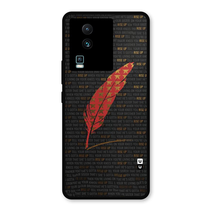 Rise Up Feather Metal Back Case for iQOO Neo 7