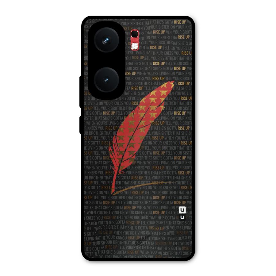 Rise Up Feather Metal Back Case for iQOO Neo 9 Pro