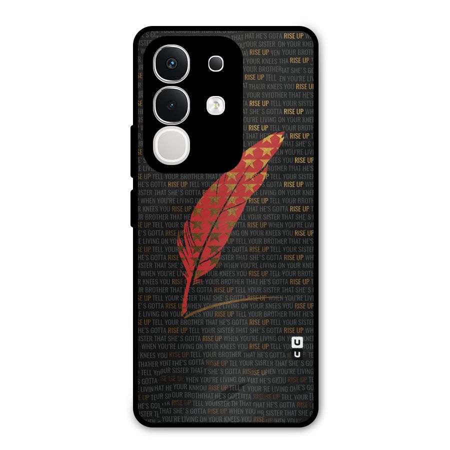 Rise Up Feather Metal Back Case for iQOO Z10x