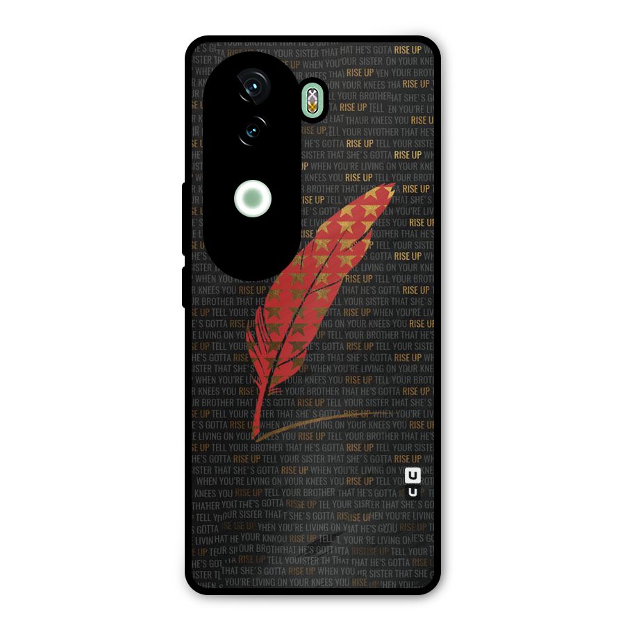 Rise Up Feather Metal Back Case for iQOO Z9s