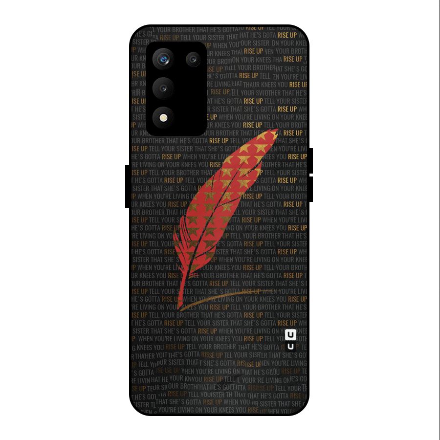 Rise Up Feather Metal Back Case for realme 9 5G SE