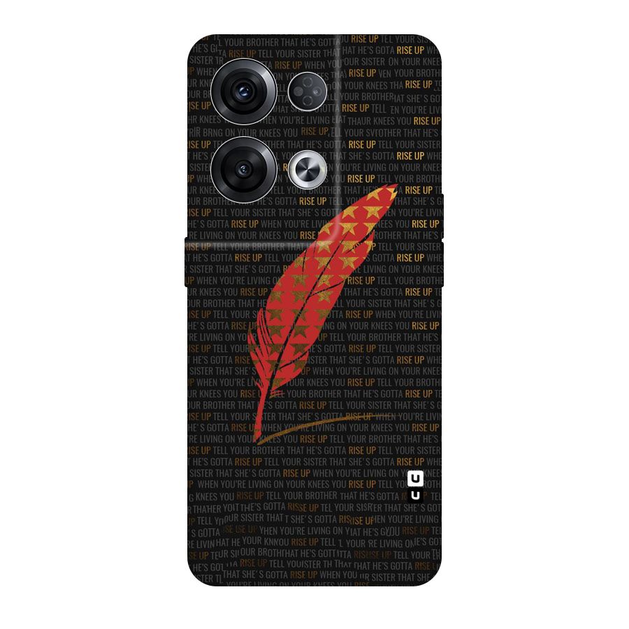 Rise Up Feather Original Polycarbonate Back Case for Oppo Reno8 Pro 5G