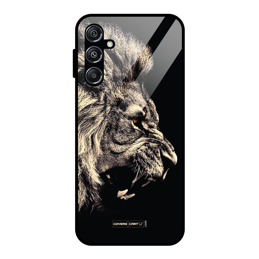 Roaring Lion Glass Back Case for Galaxy M34 5G