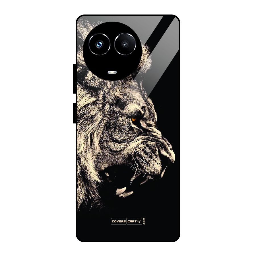Roaring Lion Glass Back Case for Realme 11X