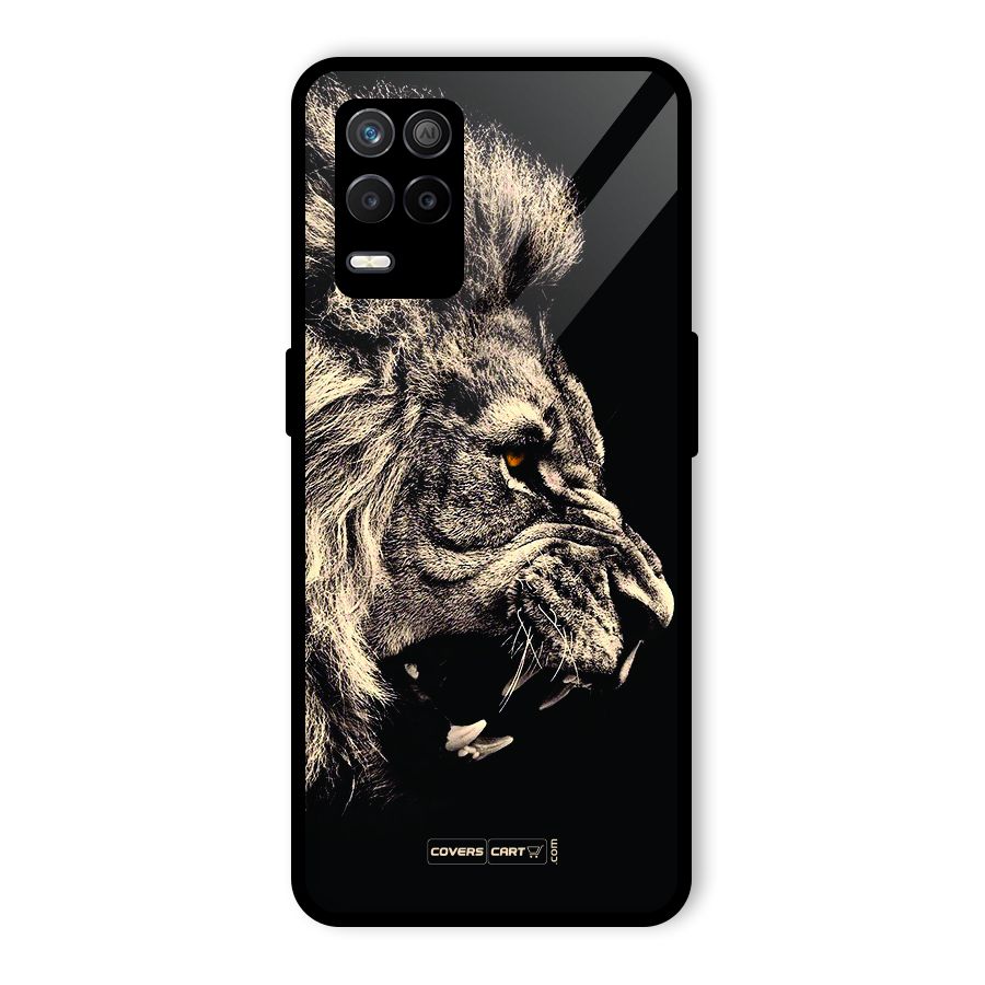 Roaring Lion Glass Back Case for Realme 8s 5G